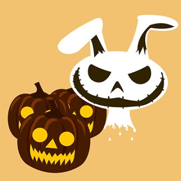 Rabbit with pumpkin